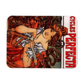 Alphonse Mucha  fietsmagneet Magneet (Horizontaal)