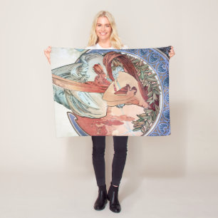 Alphonse Mucha Fleece Deken