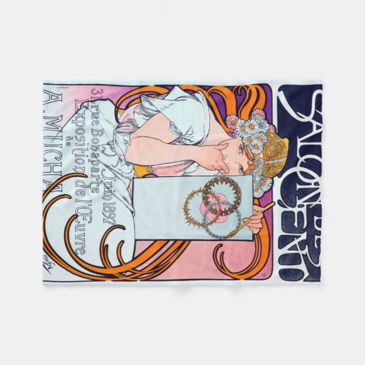 Alphonse Mucha Fleece Deken (Voorkant (Horizontaal))