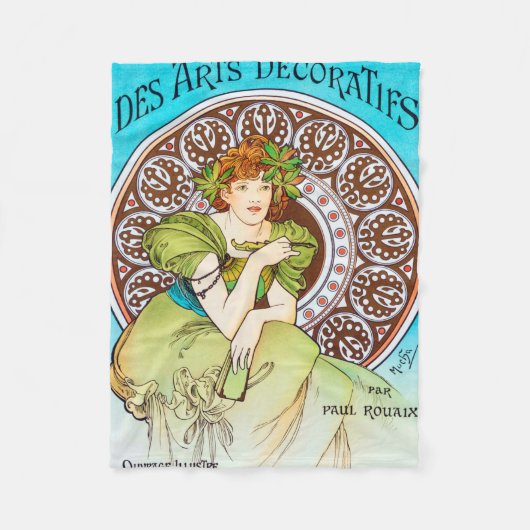Alphonse Mucha Fleece Deken (Voorkant)