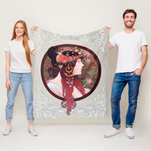 Alphonse Mucha Fleece Deken