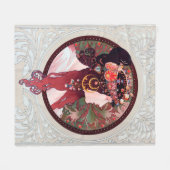 Alphonse Mucha Fleece Deken (Voorkant (Horizontaal))