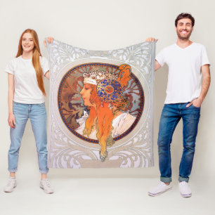 Alphonse Mucha Fleece Deken