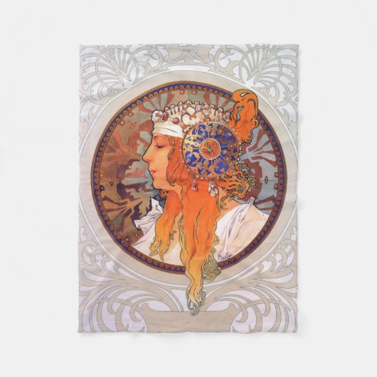 Alphonse Mucha Fleece Deken (Voorkant)