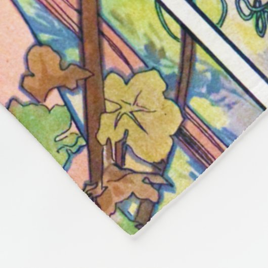Alphonse Mucha Fleece Deken (Hoek)