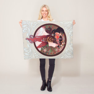 Alphonse Mucha Fleece Deken