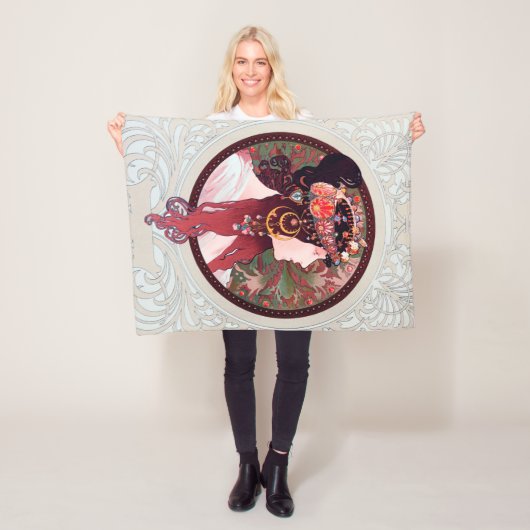 Alphonse Mucha Fleece Deken (In situ)