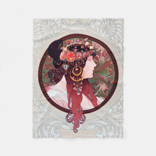 Alphonse Mucha Fleece Deken (Voorkant)