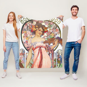 Alphonse Mucha Fleece Deken