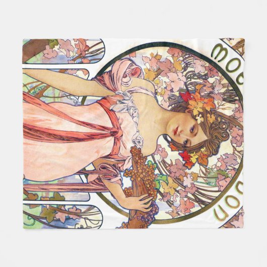 Alphonse Mucha Fleece Deken (Voorkant (Horizontaal))