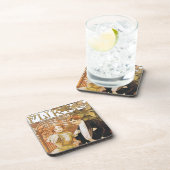 Alphonse Mucha Flirt Art Nouveau Onderzetter Set (Rechterzijde)