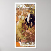 Alphonse Mucha. Flirt   Biscuits Lefevre Utile Poster (Voorkant)