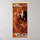 Alphonse Mucha Flirt Poster (Voorkant)
