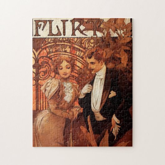 Alphonse Mucha Flirt Puzzle Legpuzzel (Verticaal)