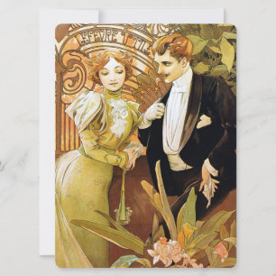 Alphonse Mucha Flirt Romantic Art Nouveau