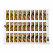 Alphonse Mucha Flirt  Romantic Art Nouveau Etiket (Full Sheet)