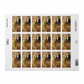 Alphonse Mucha Flirt  Romantic Art Nouveau Etiket (Full Sheet)