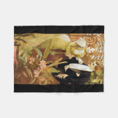 Alphonse Mucha Flirt  Romantic Art Nouveau Fleece Deken (Voorkant (Horizontaal))