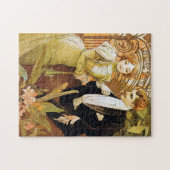 Alphonse Mucha Flirt Romantic Art Nouveau Legpuzzel (Horizontaal)