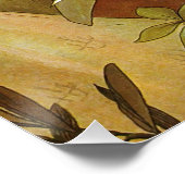 Alphonse Mucha Flirt  Romantic Art Nouveau Poster (Hoek)