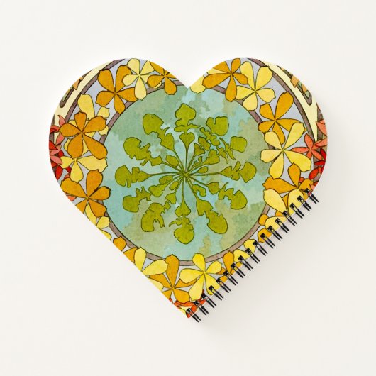 Alphonse Mucha Floral Notitieboek (Achterkant)