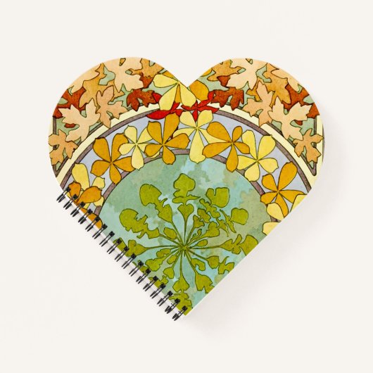 Alphonse Mucha Floral Notitieboek (Voorkant)