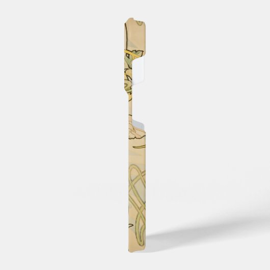 Alphonse Mucha Floral Pattern Art iPhone Hoesje (Linkerkant)