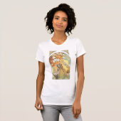 Alphonse Mucha "Flower" Art Shirt (Voorkant volledig)