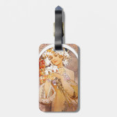 Alphonse Mucha Flower Bagagelabel (Achterkant verticaal)