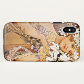 Alphonse Mucha Flower Case-Mate iPhone Case (Achterkant (horizontaal))