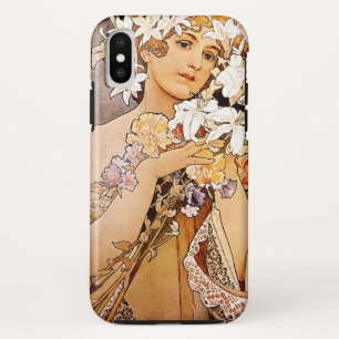 Alphonse Mucha Flower Case-Mate iPhone Case