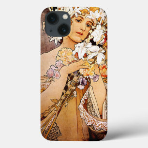 Alphonse Mucha Flower Case-Mate iPhone Case