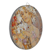 Alphonse Mucha Flower Dartbord (Voorkant Links)