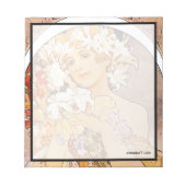 Alphonse Mucha Flower Notitieblok (Voorkant)