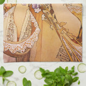 Alphonse Mucha Flower Theedoek (Gevouwen)