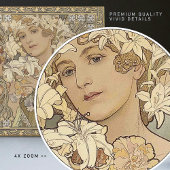 Alphonse Mucha Flowers Art Nouveau  Tegeltje