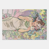 Alphonse Mucha, Flowers Inpakpapier Vel (Voorkant)