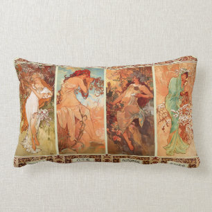 Alphonse Mucha Four Seasons Art Nouveau Kussen