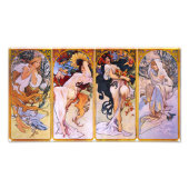 Alphonse Mucha Four Seasons Prin Foto Afdruk (Voorkant)