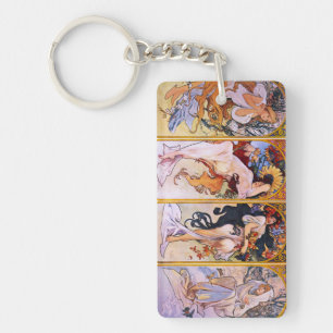 Alphonse Mucha Four Seasons Sleutelhanger