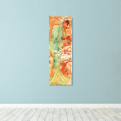 Alphonse Mucha, Four Seasons, Winter Canvas Afdruk (Insitu (Houten vloer))