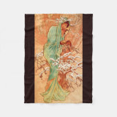 Alphonse Mucha, Four Seasons, Winter Fleece Deken (Voorkant)