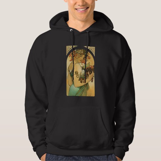 Alphonse Mucha ~ Fruit ( 1897 ) Art Nouveau Hoodie (Voorkant)