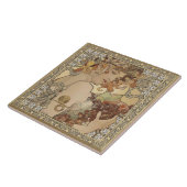 Alphonse Mucha Fruit Art Nouveau  Tegeltje (Zijkant)