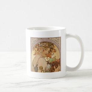 Alphonse Mucha Fruit Art Nouveau Vintage Maagd Koffiemok