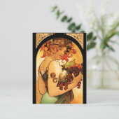 Alphonse Mucha Fruit Briefkaart (Staand voorkant)