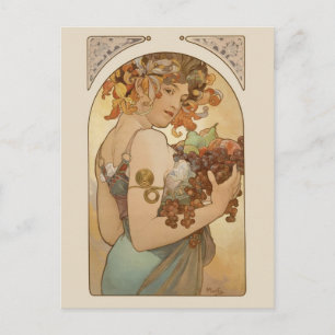 Alphonse Mucha Fruit CC0405 Art Nouveau Briefkaart