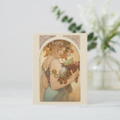 Alphonse Mucha Fruit CC0405 Art Nouveau Briefkaart (Staand voorkant)