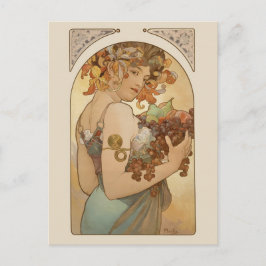 Alphonse Mucha Fruit CC0405 Art Nouveau Briefkaart