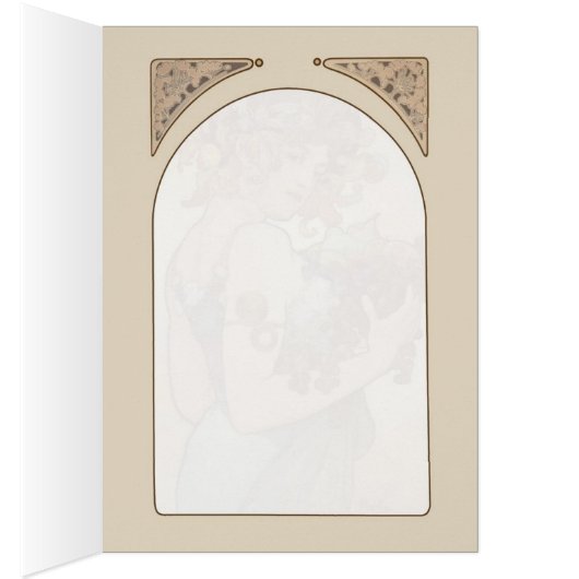 Alphonse Mucha Fruit CC0406 Art Nouveau Card (Binnen (Rechts))